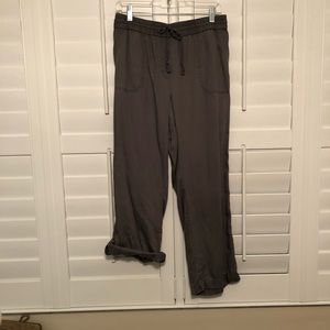LOFTOutlet grey elastic waist drawstring pants XL